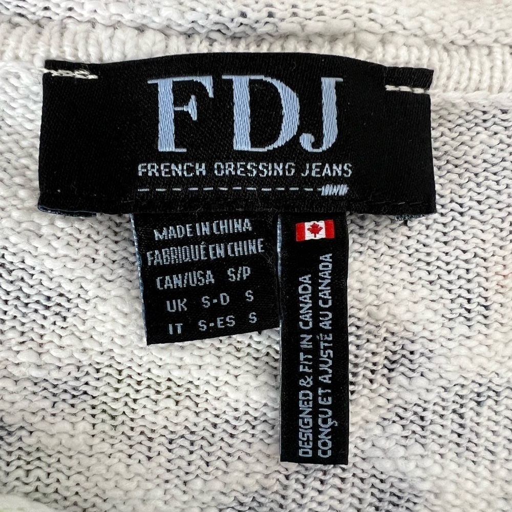 FDJ Multicolor Lightweight 3/4 Sleeve 
Sweater Sz S - Picture 3 of 4